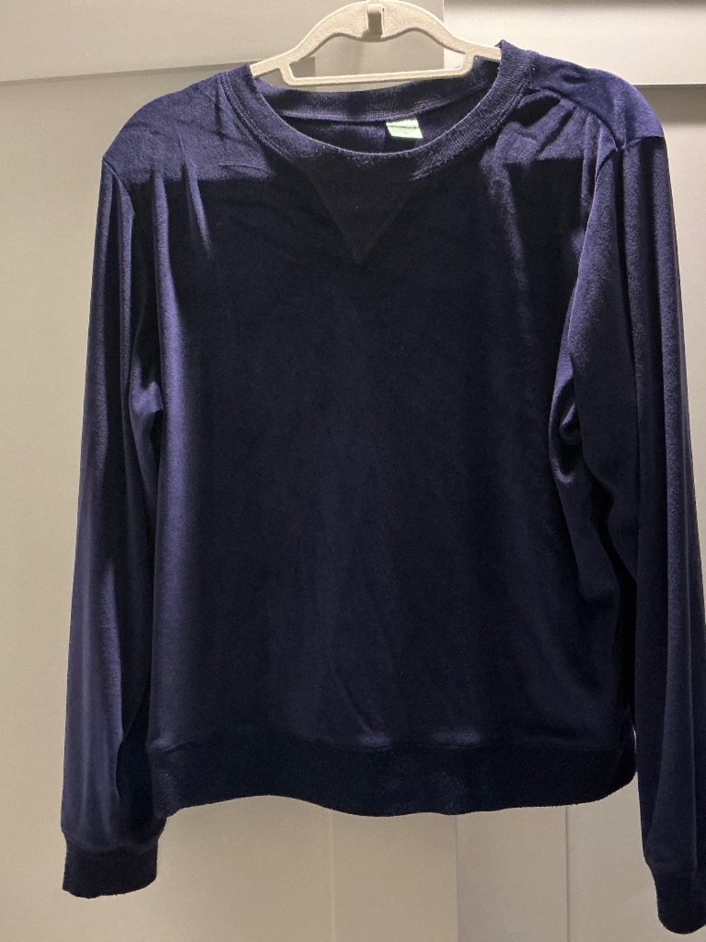 Women’s Honeydew Dark Purple Long Sleeve Velour Sweatshirt
